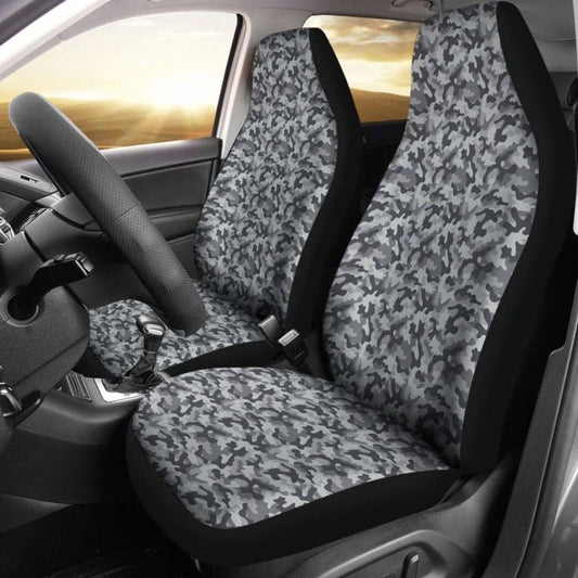 Camo Car Seat Cover Grey