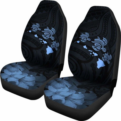 Hawaii Hibiscus Map Polynesian Ancient Blue Turtle Car Set Covers - New - Awesome