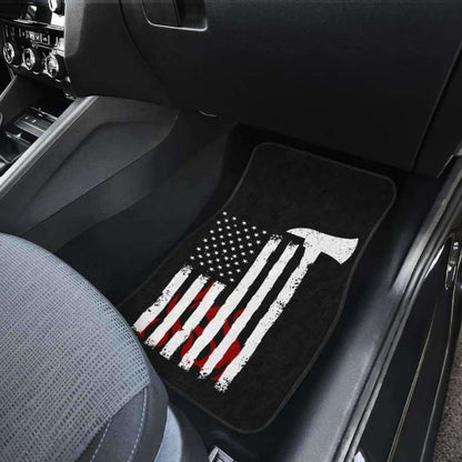 Firefighter Front And Back Car Mats Set Of