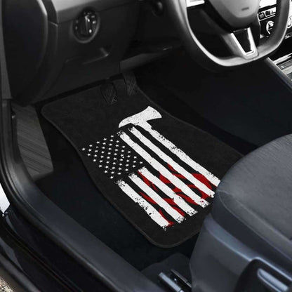 Firefighter Front And Back Car Mats Set Of
