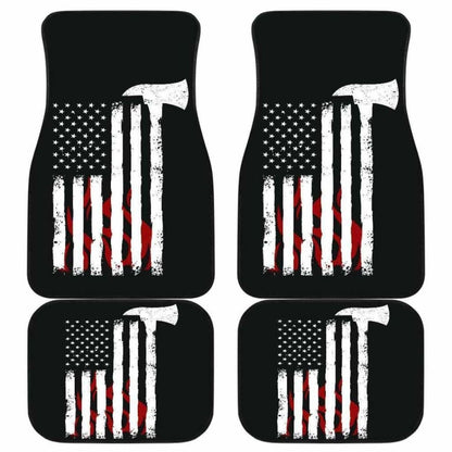 Firefighter Front And Back Car Mats Set Of
