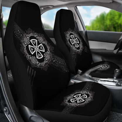 Celtic Car Seat Covers - Celtic Cross With Knot
