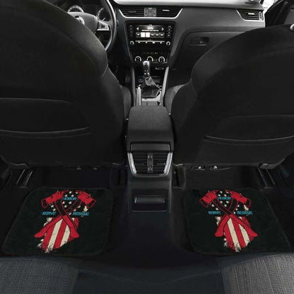 Firefighter Front And Back Car Mats Set Of