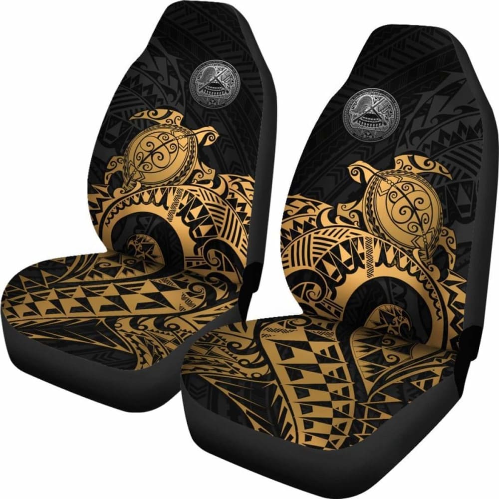 American Samoa Car Seat Covers - American Samoa Seal Turtle (Golden) - Amazing