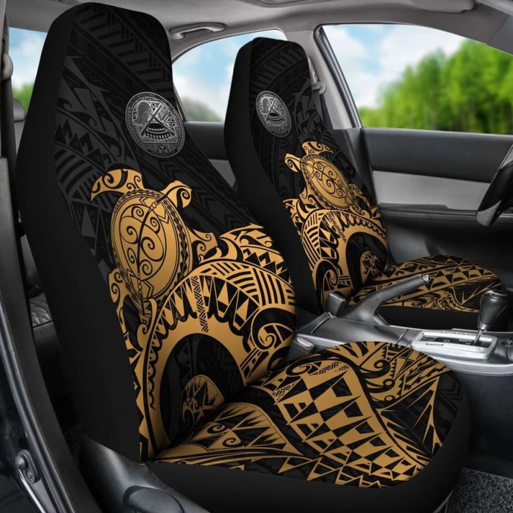 American Samoa Car Seat Covers - American Samoa Seal Turtle (Golden) - Amazing