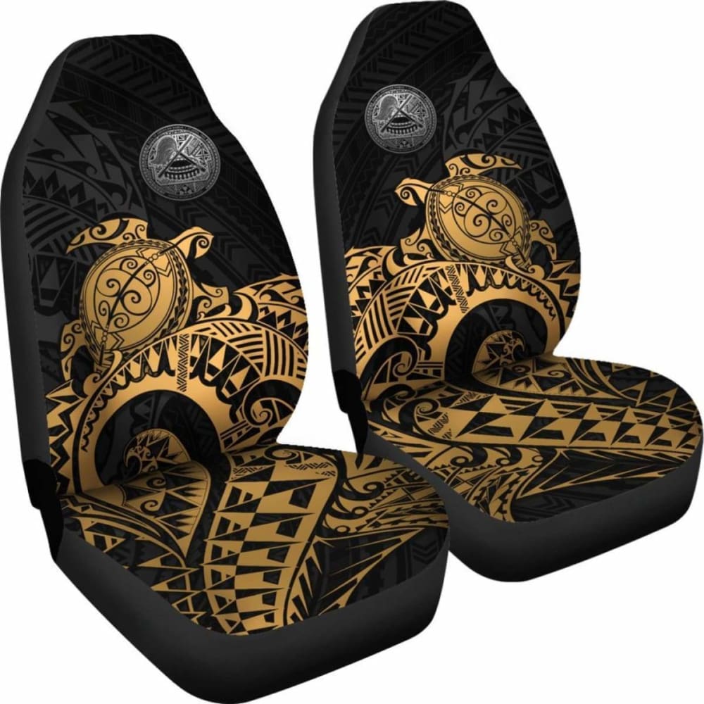 American Samoa Car Seat Covers - American Samoa Seal Turtle (Golden) - Amazing