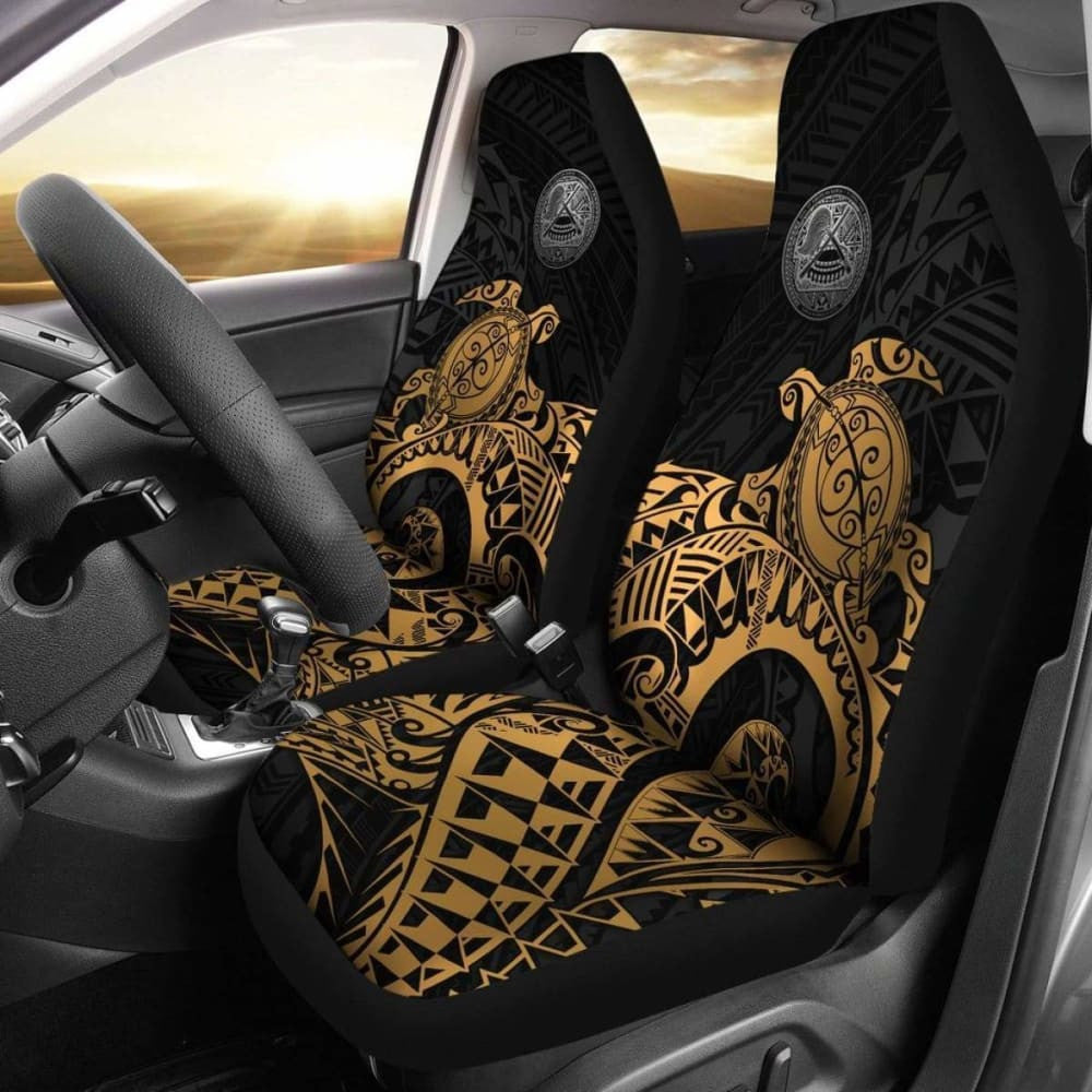 American Samoa Car Seat Covers - American Samoa Seal Turtle (Golden) - Amazing