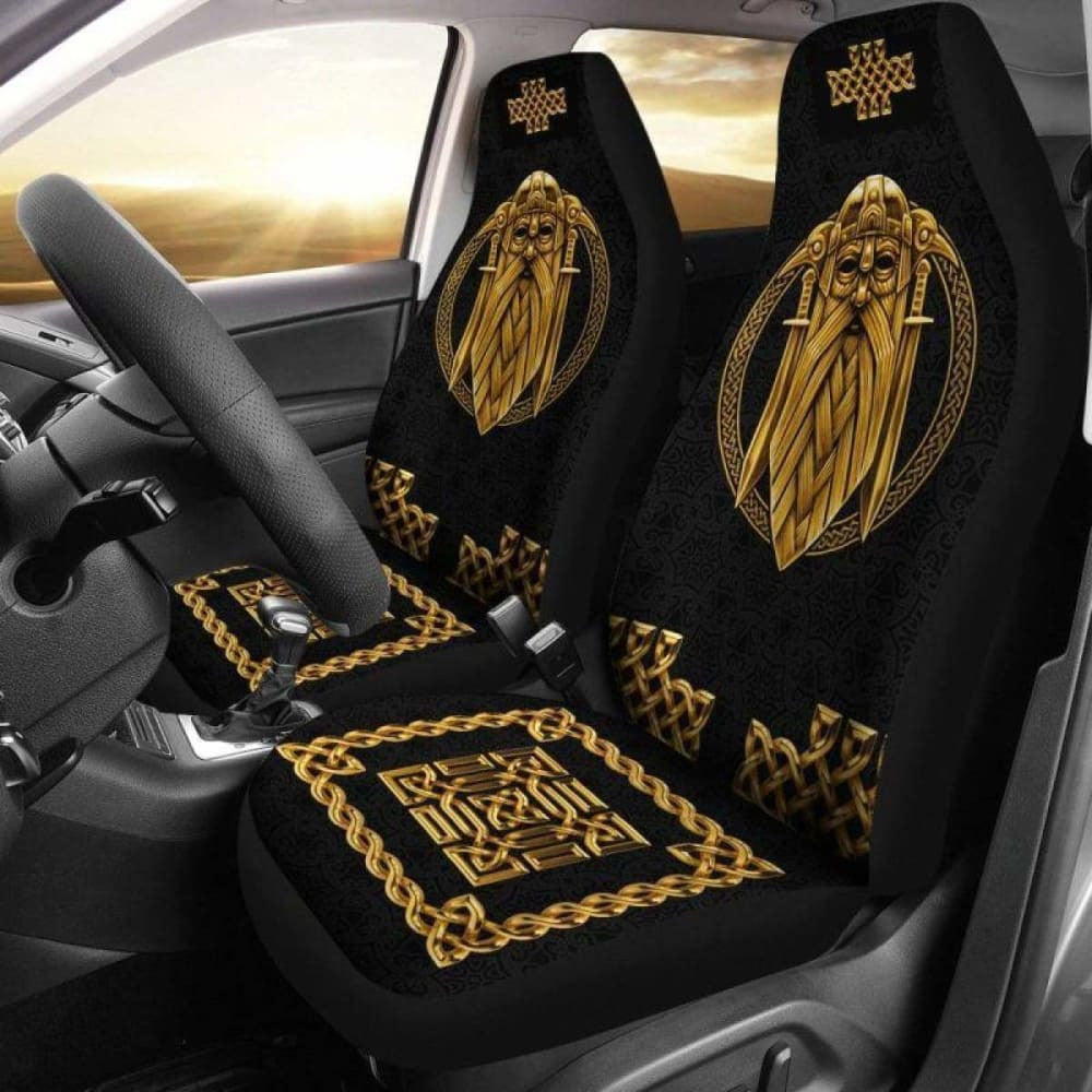 Viking Golden God Odin Car Seat Covers