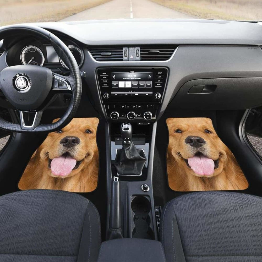 Golden Retriever Car Floor Mats Funny Dog Face