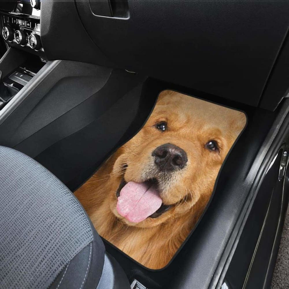 Golden Retriever Car Floor Mats Funny Dog Face