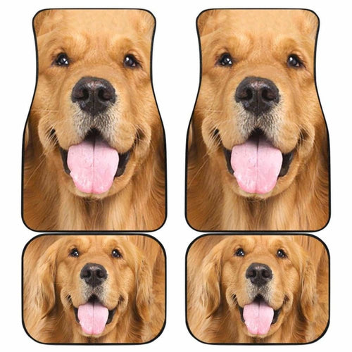 Golden Retriever Car Floor Mats Funny Dog Face