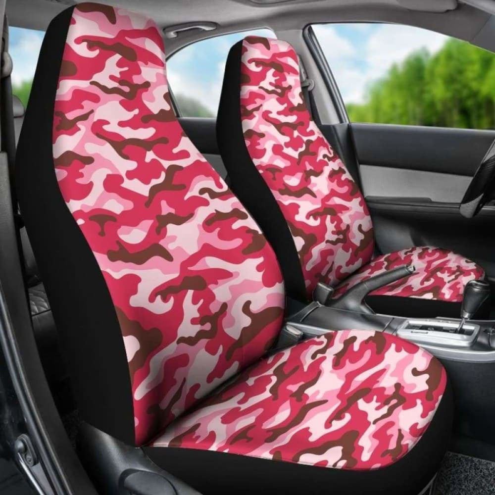 Pink Camouflage Car Seat Covers