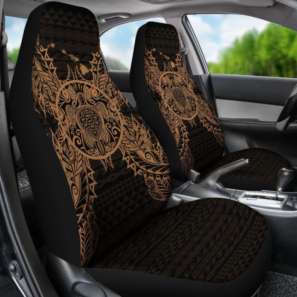 Turtle Polynesia Car Seat Cover Map Gold New