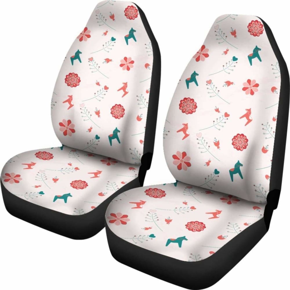 Swedish Dala Horse Car Seat Covers