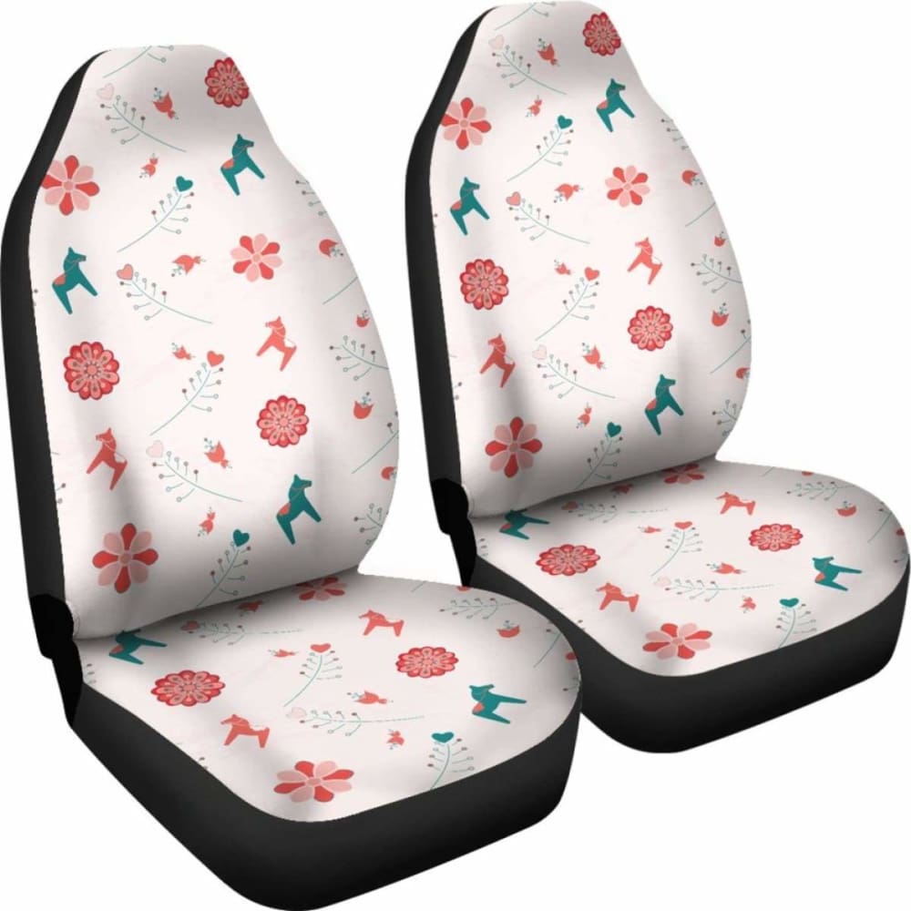 Swedish Dala Horse Car Seat Covers