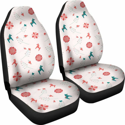 Swedish Dala Horse Car Seat Covers