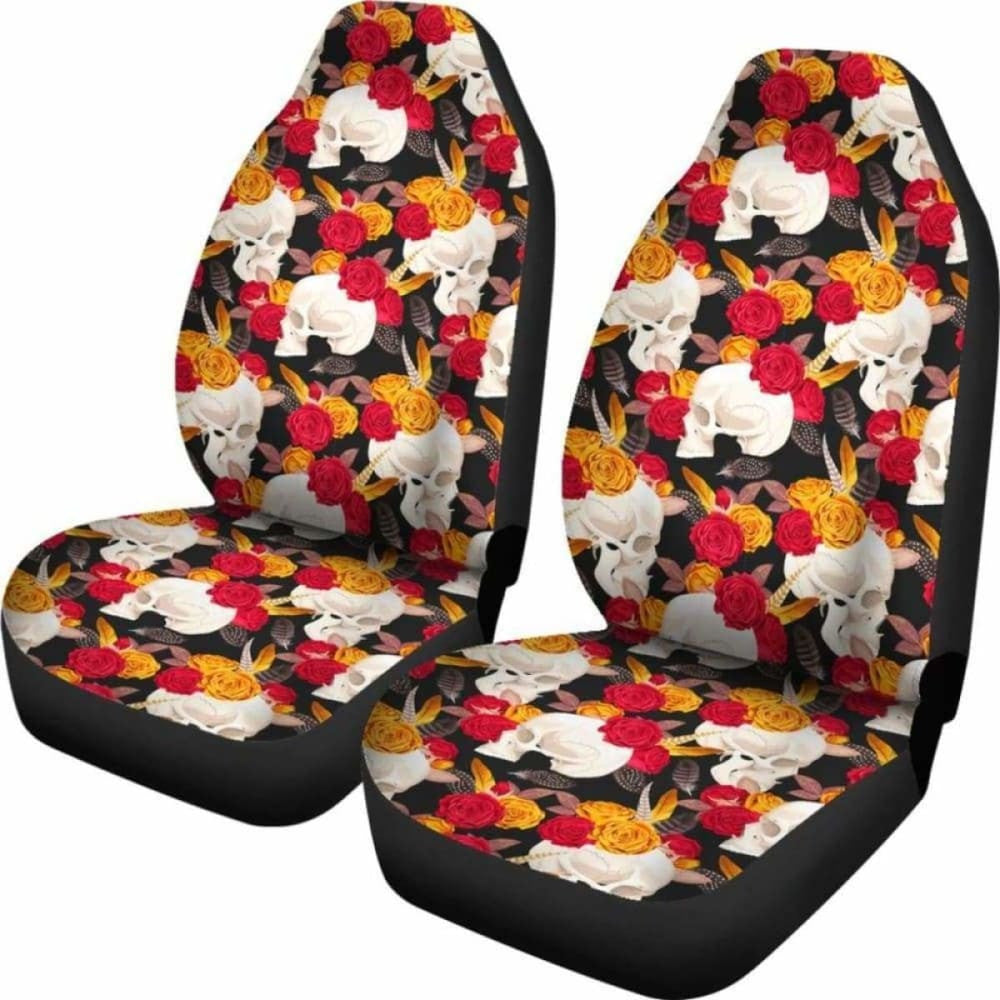Set Seat Cover Sugar Skulls