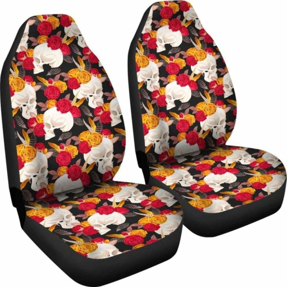 Set Seat Cover Sugar Skulls