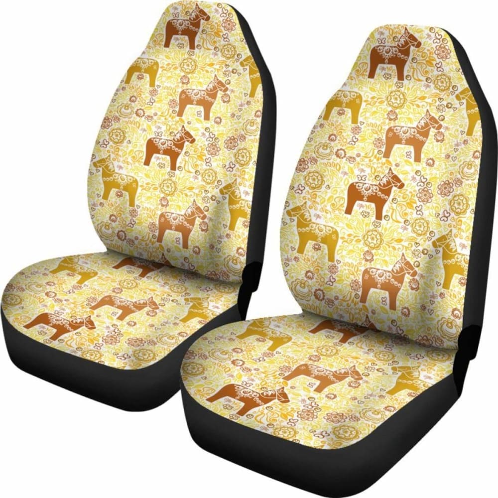 Swedish Dala Horse Car Seat Covers
