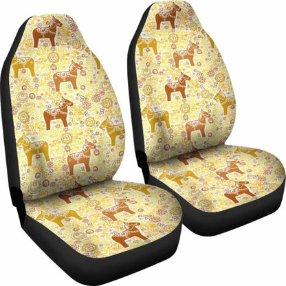 Swedish Dala Horse Car Seat Covers