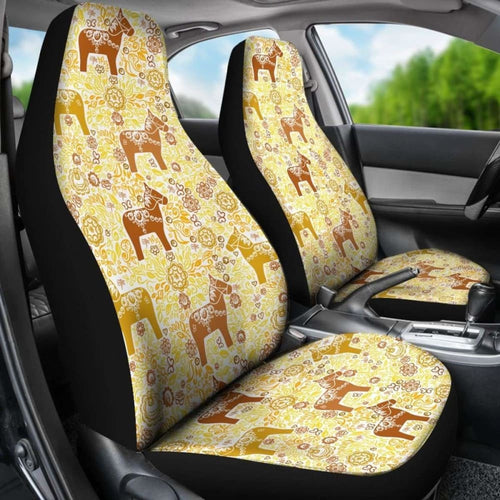 Swedish Dala Horse Car Seat Covers