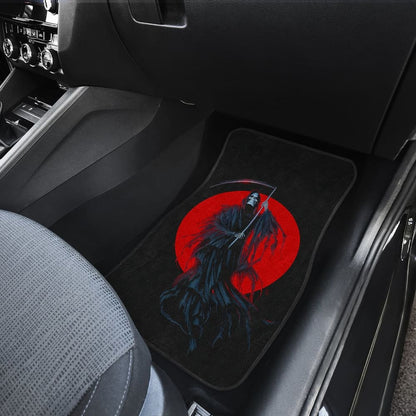 Grim Reaper Red Moon Car Floor Mats