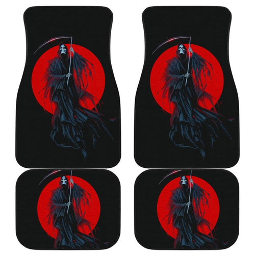 Grim Reaper Red Moon Car Floor Mats