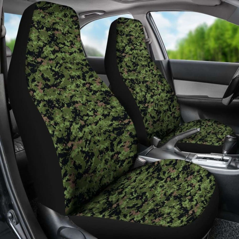 Army Green Digital Camouflage Car Seat Covers