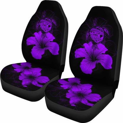Hawaii Hibiscus Car Seat Cover - Turtle Map - Purple - New
