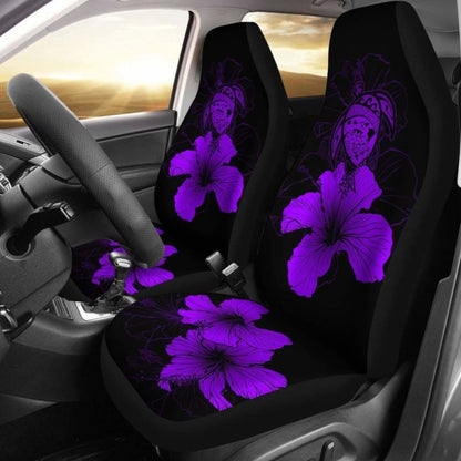 Hawaii Hibiscus Car Seat Cover - Turtle Map - Purple - New