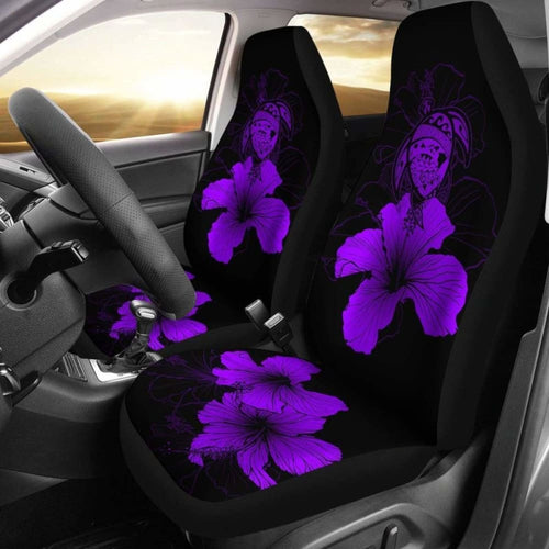 Hawaii Hibiscus Car Seat Cover - Turtle Map - Purple - New