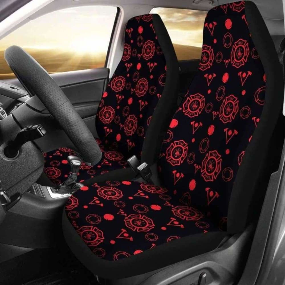 Firefighter Axe And Badge Car Seat Covers