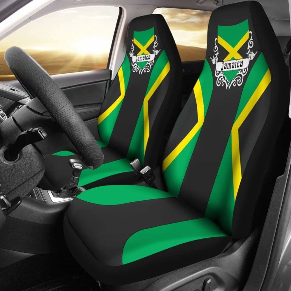 Jamaica Flag Car Seat Cover