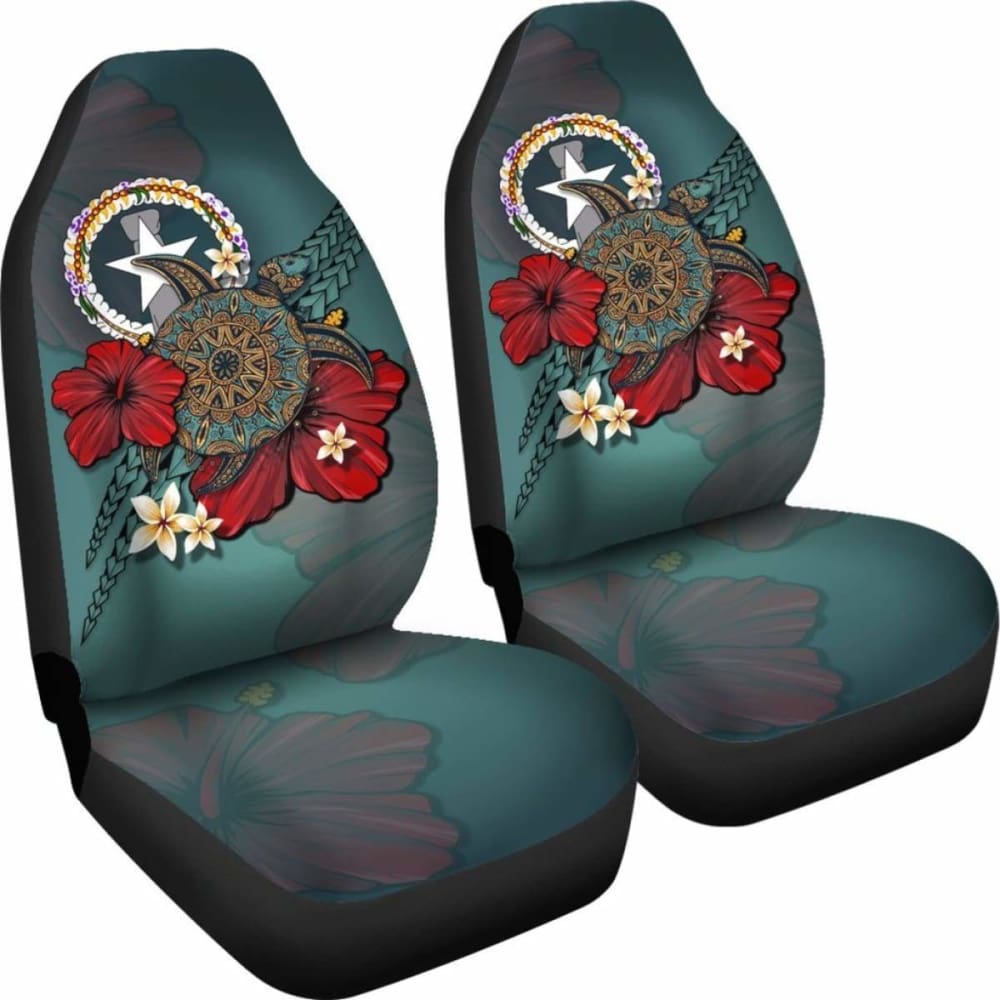 Northern Mariana Islands Car Seat Covers Blue Turtle Tribal Amazing