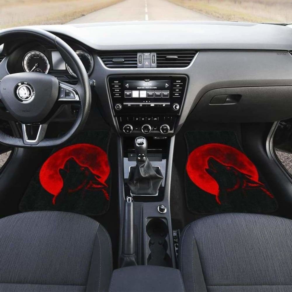 Red Moon Wolf Car Mats