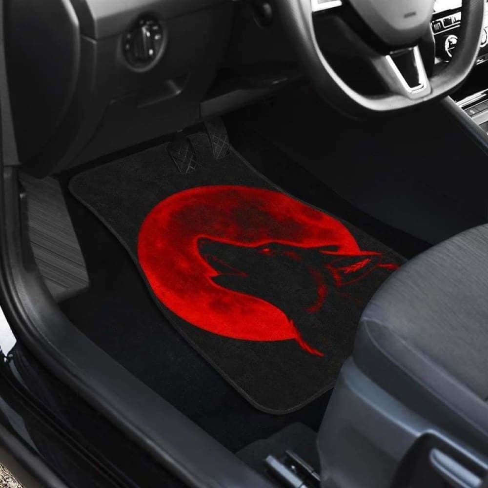 Red Moon Wolf Car Mats