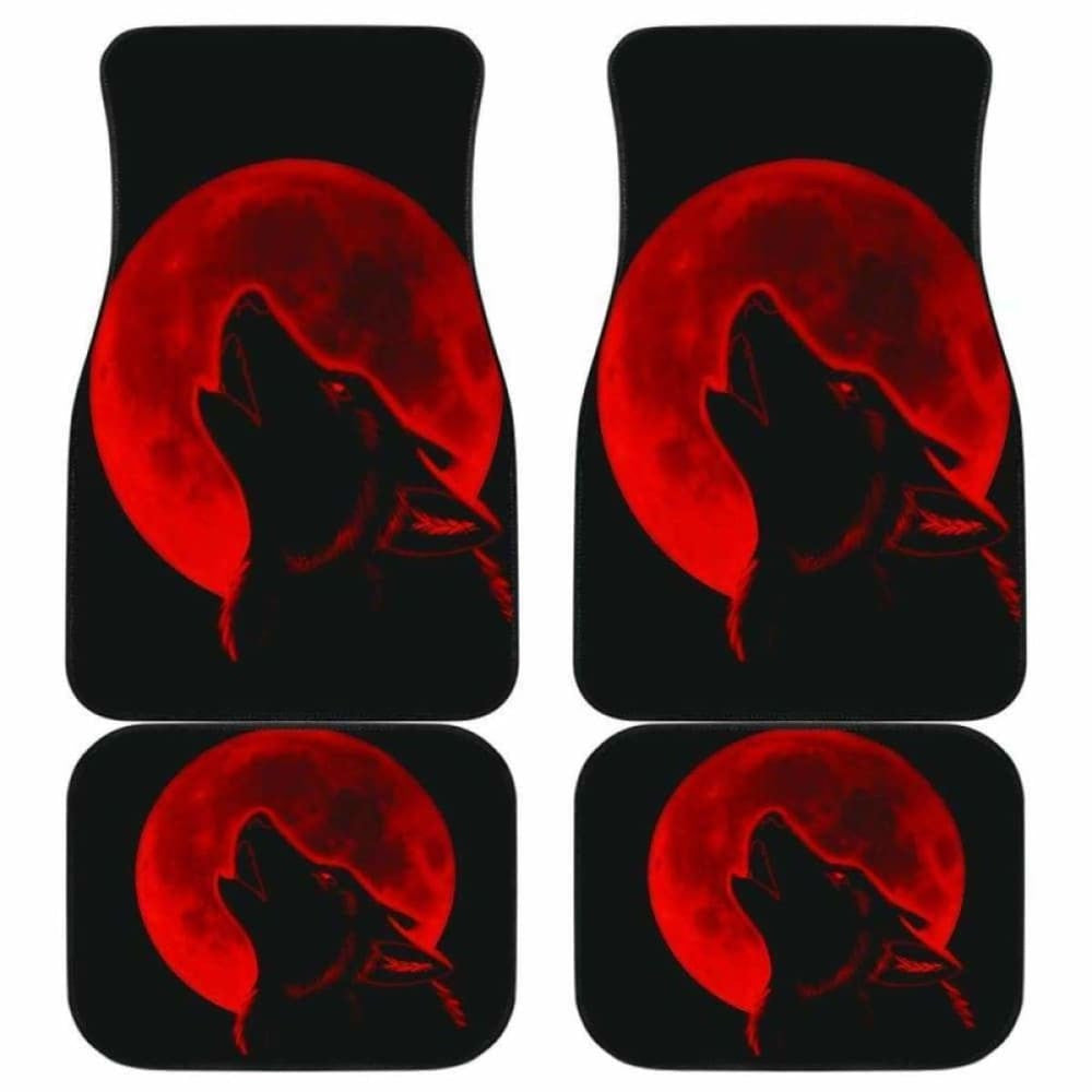 Red Moon Wolf Car Mats