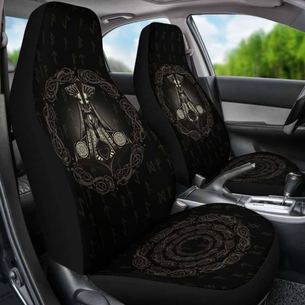 Viking Mjolnir Thor'S Hammer Rune Car Seat Covers