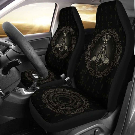 Viking Mjolnir Thor'S Hammer Rune Car Seat Covers