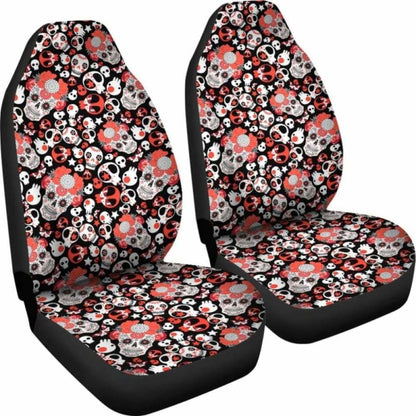 Set Pcs Gothic Skull Car Seat Covers
