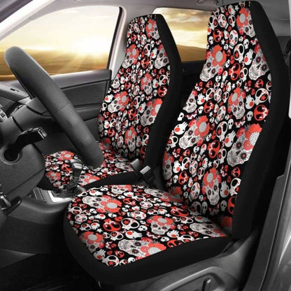 Set Pcs Gothic Skull Car Seat Covers