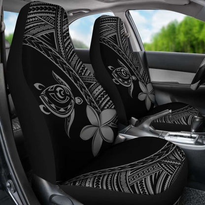 Alohawaii Car Seat Covers - Hawaii Turtle Plumeria Grey - New