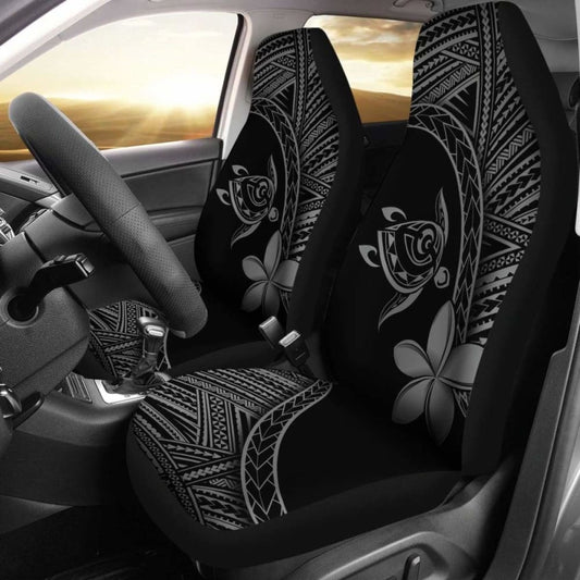 Alohawaii Car Seat Covers - Hawaii Turtle Plumeria Grey - New