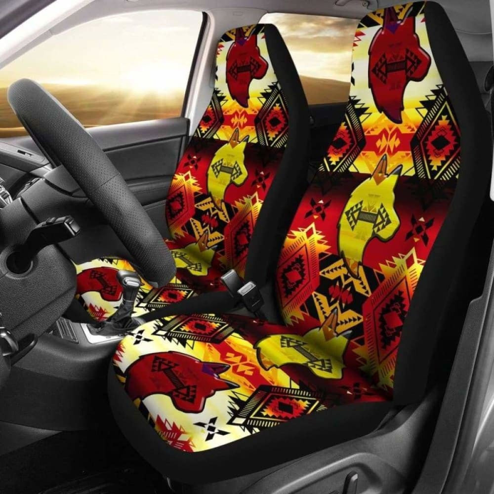 Sovereign Nation Fire Wolf Car Seat Covers