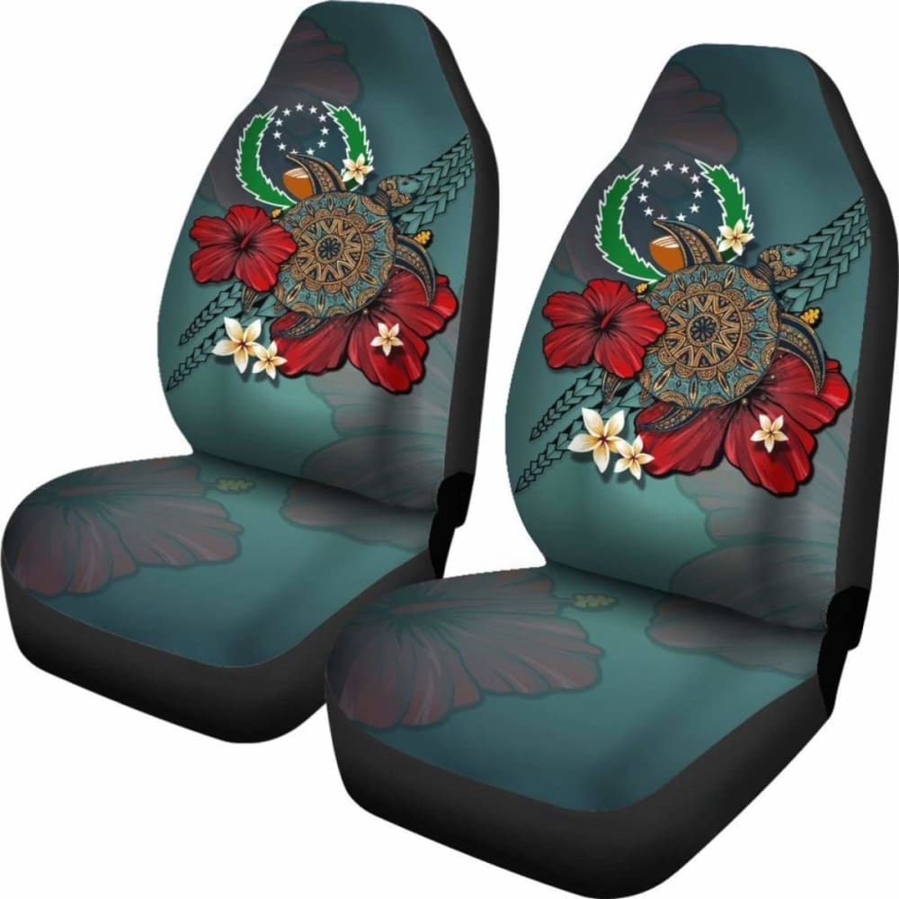 Pohnpei Car Seat Covers Blue Turtle Tribal Amazing