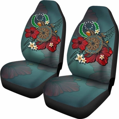 Pohnpei Car Seat Covers Blue Turtle Tribal Amazing