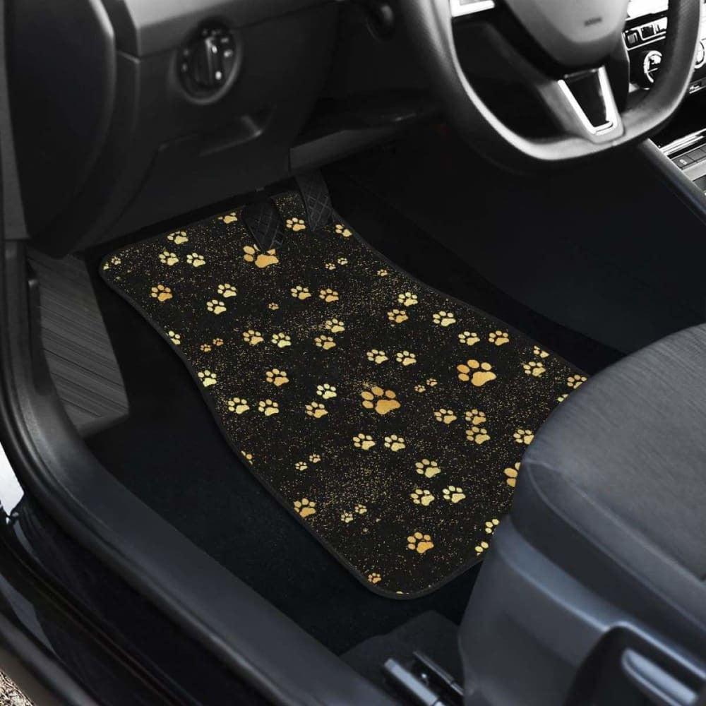 Dog Paws Pattern Print Design  Front And Back Car Mats