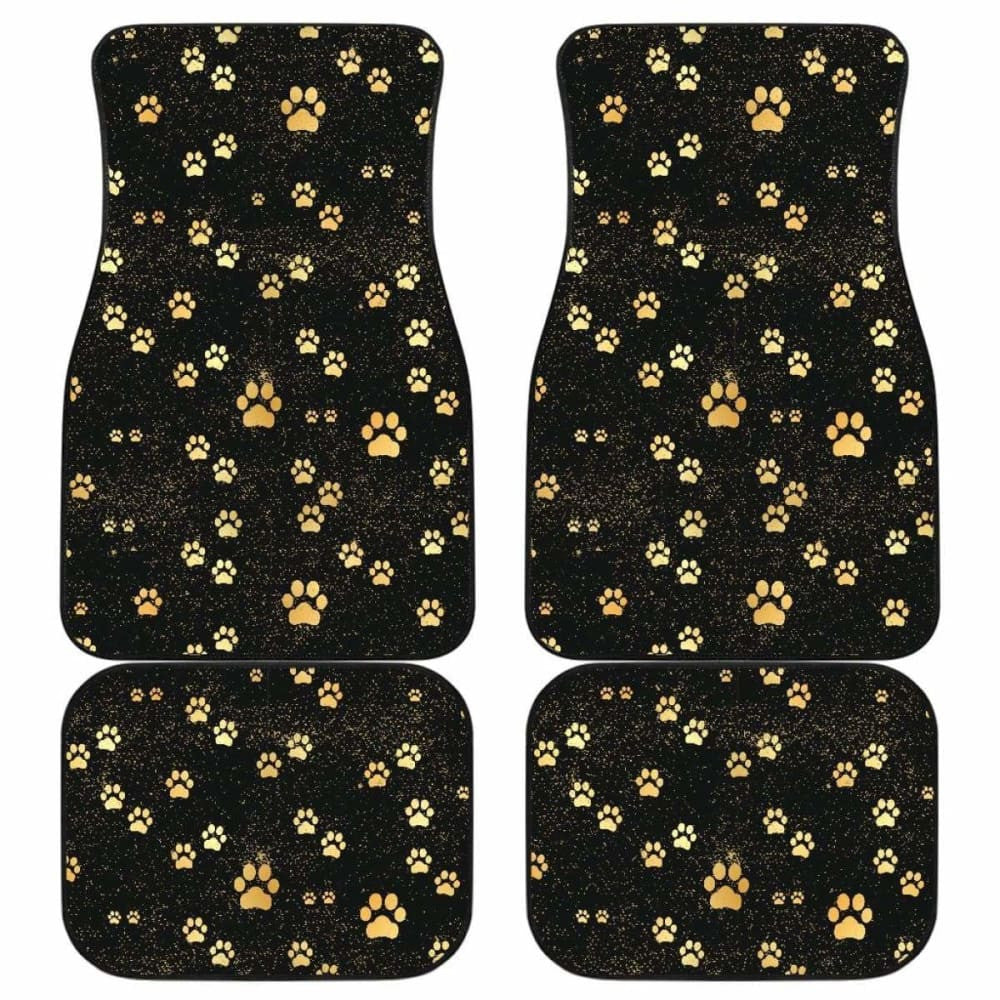 Dog Paws Pattern Print Design  Front And Back Car Mats