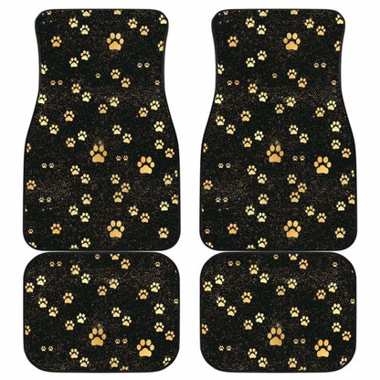 Dog Paws Pattern Print Design  Front And Back Car Mats