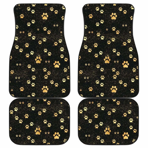 Dog Paws Pattern Print Design  Front And Back Car Mats